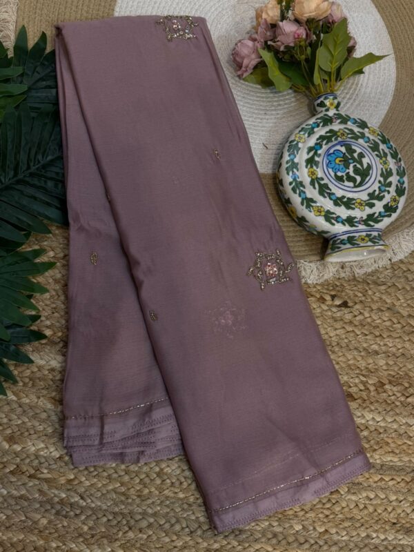 Handwork saree Brown