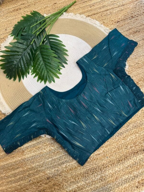 Side stretchable blouse Dark Green