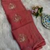 Handwork saree Red