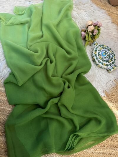 Ombre shaded saree Green