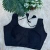 Plain cotton blouse Navy Blue