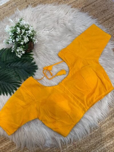 Plain cotton blouse Orange