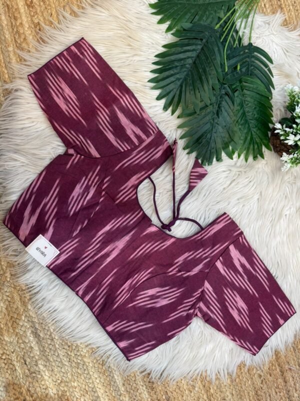 Ikat print blouse Red