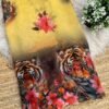 Digital print saree Orange
