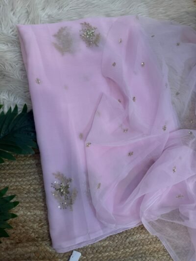 Sequins buta saree Purple