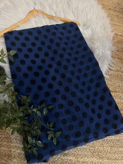 Digital print saree Navy Blue