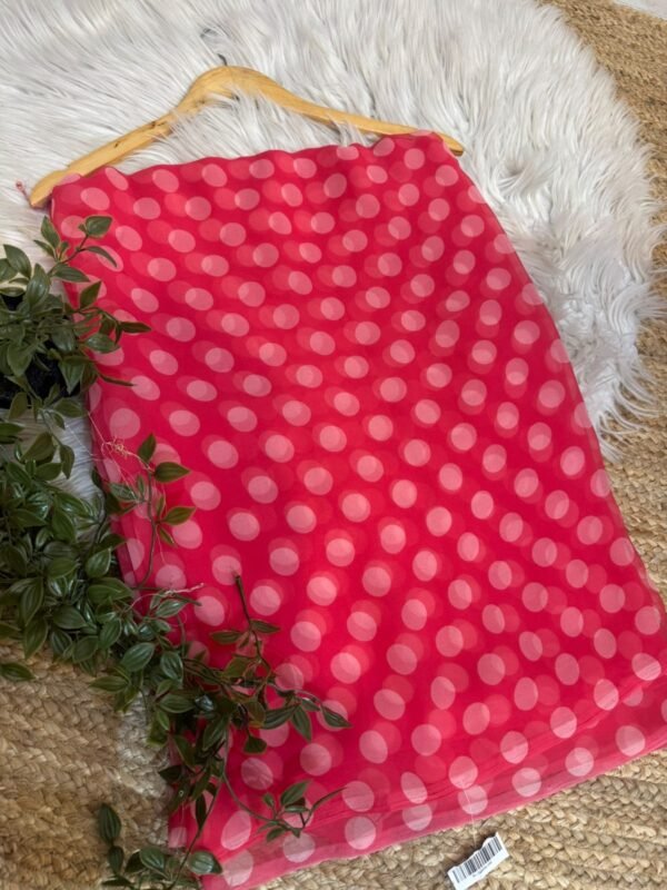 Digital print saree Red