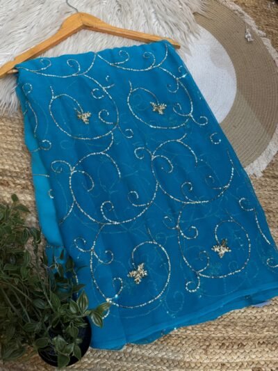 Sequins Jaal work Firozi