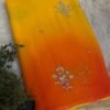 Multicolour saree with sequins buta Yellow+red