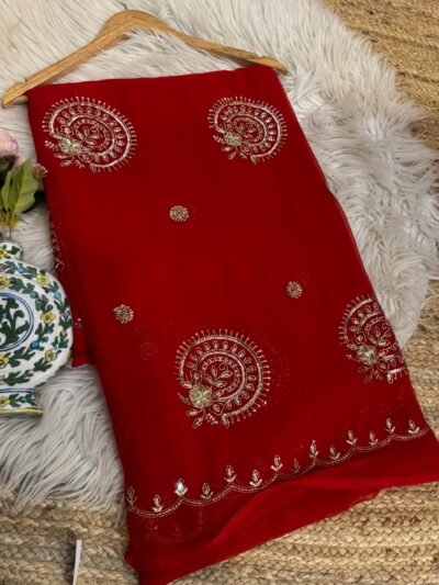 Partywear Saree Red