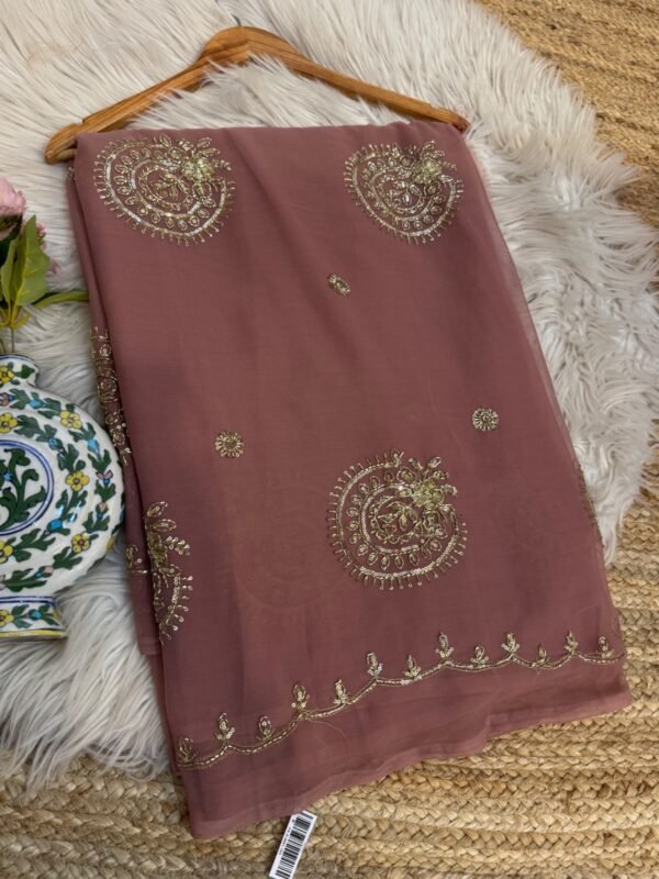 Partywear Saree Mauve