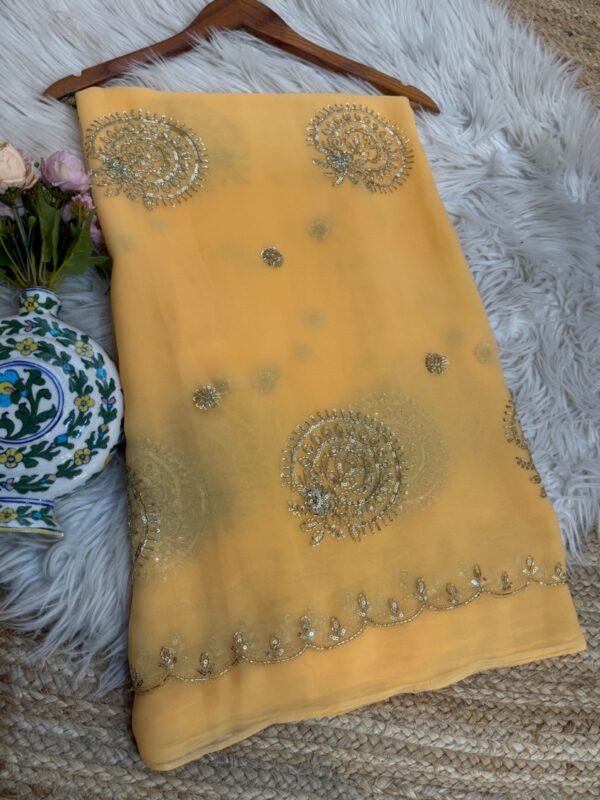 Partywear Saree Cream