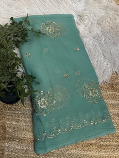 Partywear saree Green