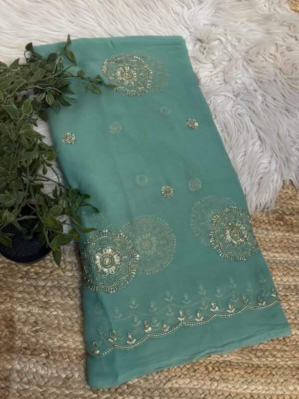 Partywear saree Green