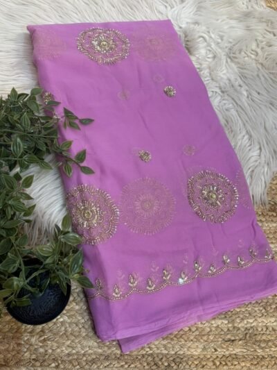 Partywear saree Magenta