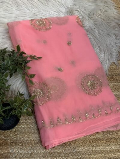Partywear saree Red