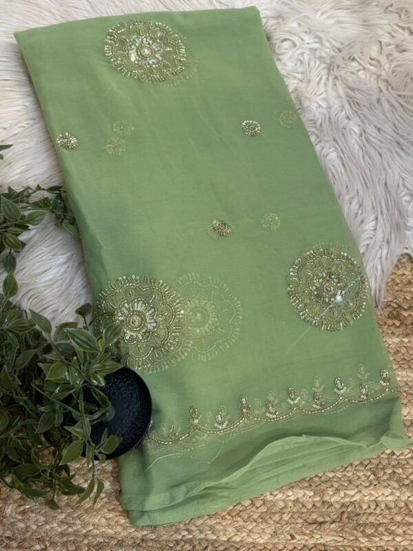Partywear saree Green