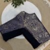 Banarasi Parcha side strechable blouse Blue