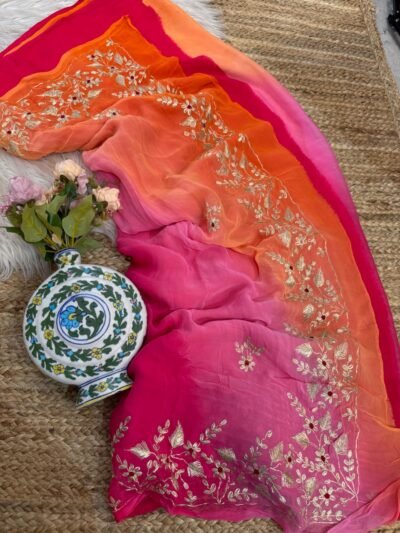Pitta work saree m 2