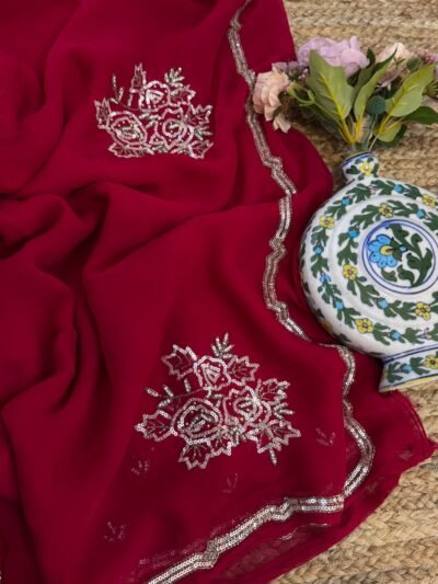 Sequins Handwork saree Raani