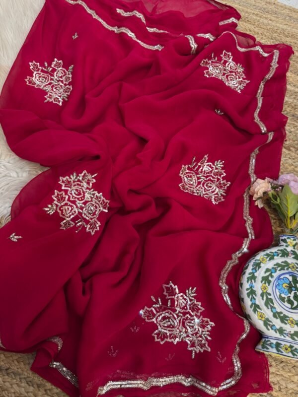 Sequins Handwork saree Raani