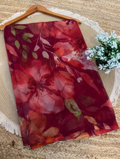 Printed Maroon