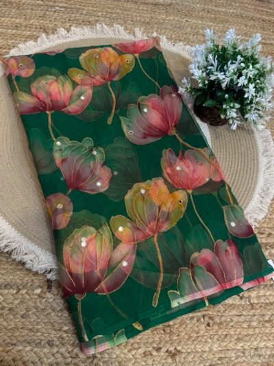 Mirror work saree V