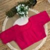 Side strechable solid colour blouse Pink
