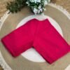 Side strechable solid colour blouse Pink