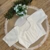 Side strechable solid colour blouse White