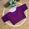 Side strechable solid colour blouse Purple