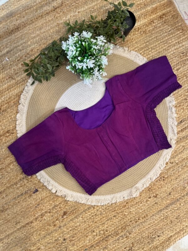 Side strechable solid colour blouse Purple