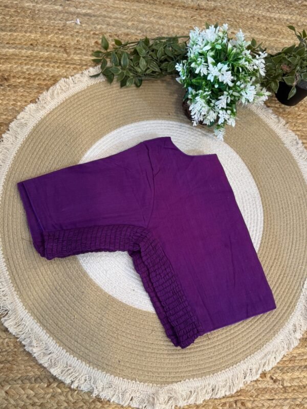 Side strechable solid colour blouse Purple