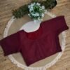 Side strechable solid colour blouse Wine