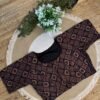 Side strechable Ajrakh print blouse Black