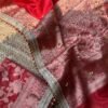 Tissue saree with ghungroo Red