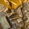 Tissue saree with ghungroo Yellow