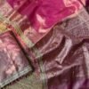 Tissue saree with ghungroo Purple