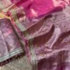 Tissue saree with ghungroo Purple
