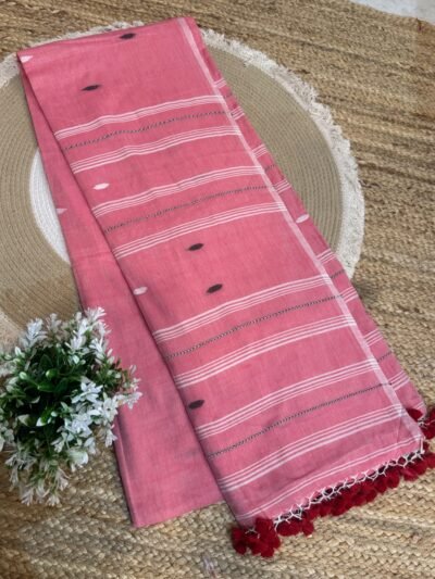 Handloom mul cotton saree jo