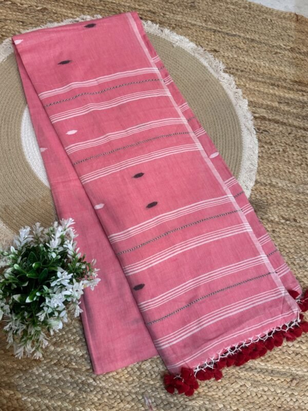 Handloom mul cotton saree jo