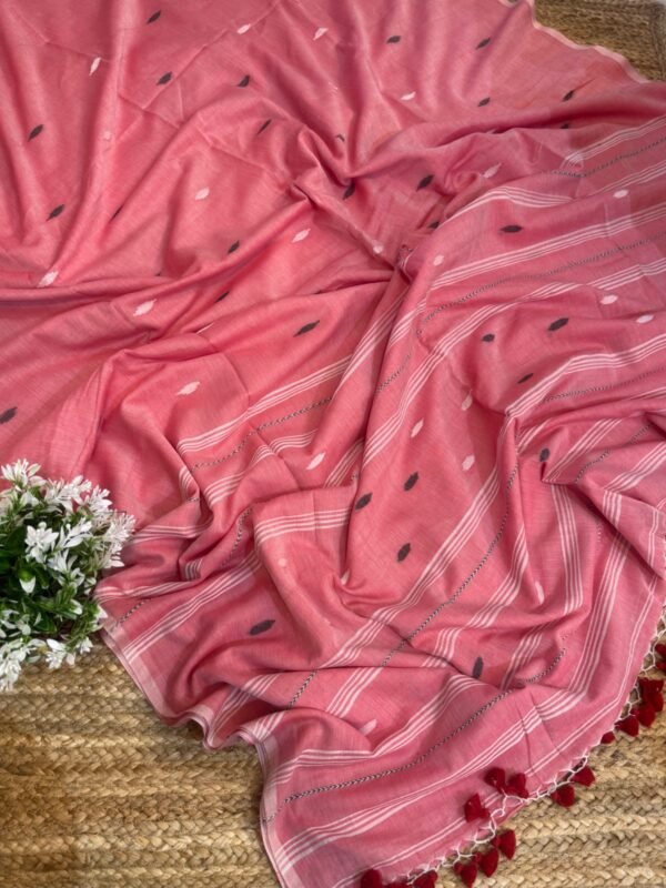 Handloom mul cotton saree jo