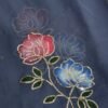 Brush paint with sequins work petrol blue