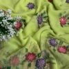 Brush paint with kardana and sequins Green