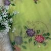 Brush paint with kardana and sequins Green