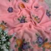 Brush paint with kardana and sequins Peachish Pink