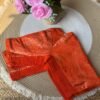 Banarasi Parcha side strechable blouse orange