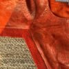 Banarasi Parcha side strechable blouse orange