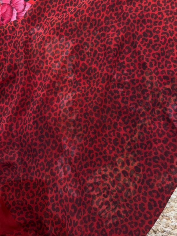 leopard digital print Red