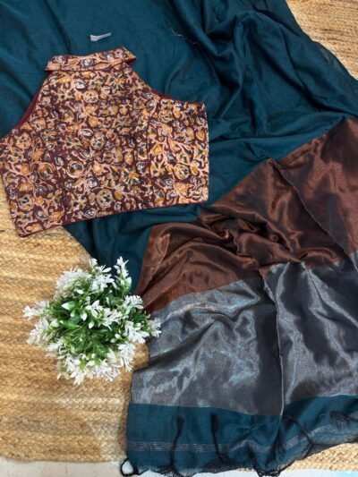Tissue palla + Halter neck blouse